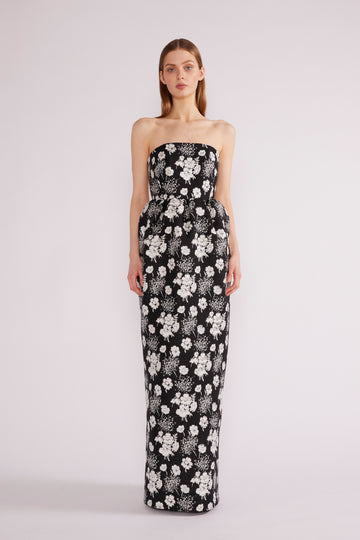 ALMA GOWN BLACK/WHITE *PRE-ORDER*