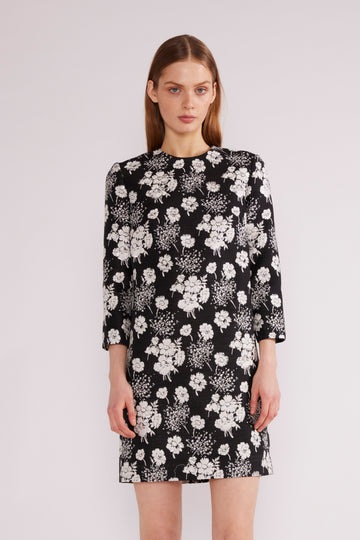 CARLOTTA MINI DRESS BLACK/WHITE *PRE-ORDER*
