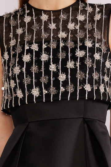 JULIA DRESS BLACK DOUCHESSE *PRE-ORDER*