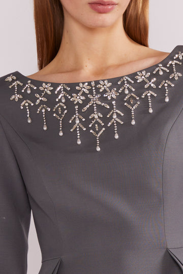 ORLA MIDI DRESS GREY TAILORING *PRE-ORDER*