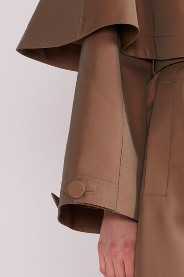 EDEN COAT BROWN NOVELTY TRENCH *PRE-ORDER*
