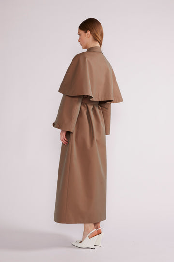 EDEN COAT BROWN NOVELTY TRENCH *PRE-ORDER*