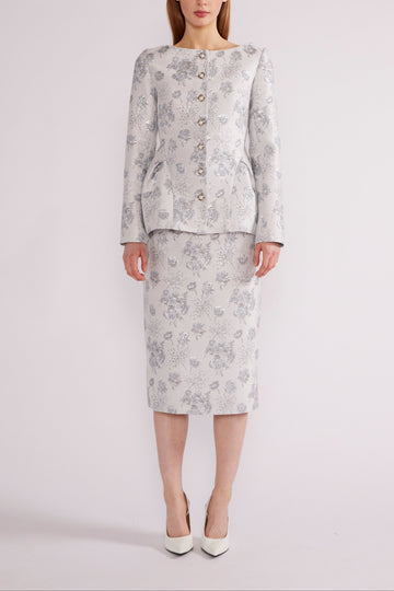 MARA JACKET LIGHT BLUE JACQUARD
