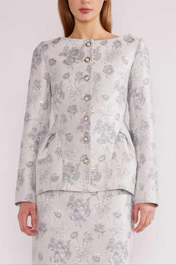 MARA JACKET LIGHT BLUE JACQUARD