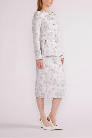 MARA JACKET LIGHT BLUE JACQUARD