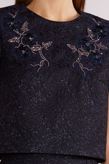 JULIE TOP CLOQUE NAVY - COMING SOON