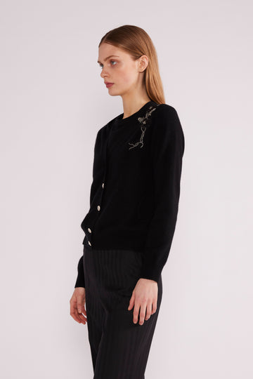 LILY CARDIGAN BLACK BABY CASHMERE *PRE-ORDER*