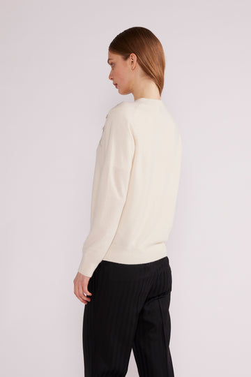 LILY CARDIGAN IVORY BABY CASHMERE *PRE-ORDER*