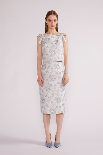 DINA TOP JACQUARD LIGHT BLUE - COMING SOON