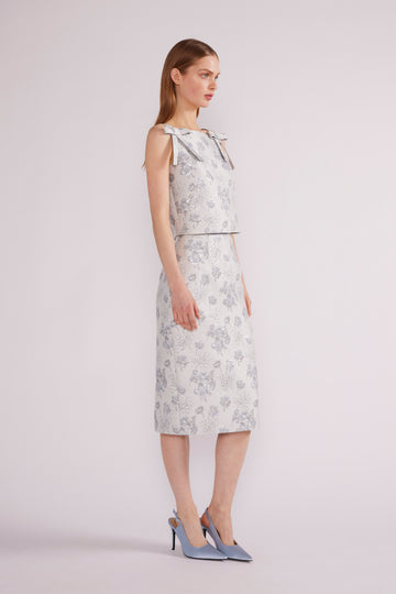 DINA TOP JACQUARD LIGHT BLUE - COMING SOON