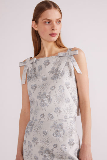 DINA TOP JACQUARD LIGHT BLUE - COMING SOON