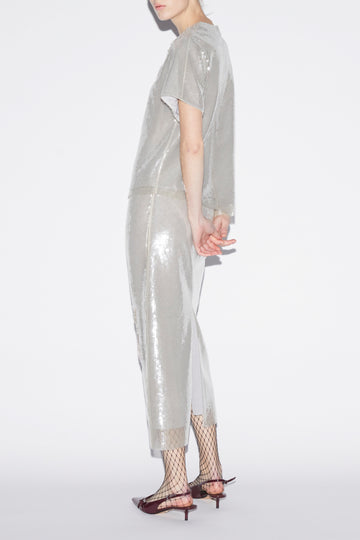 OAKLEY SKIRT SILVER SEQUINS