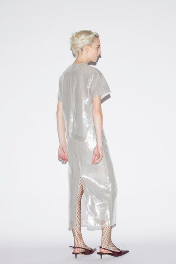 OAKLEY SKIRT SILVER SEQUINS