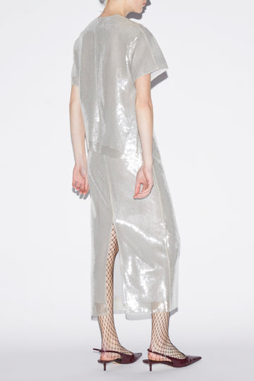 OAKLEY SKIRT SILVER SEQUINS