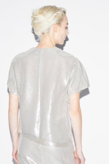 SAMMIE TOP SILVER SEQUINS