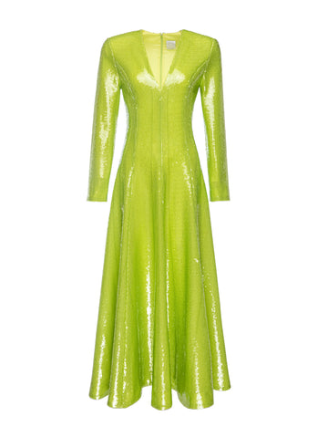 ANDY DRESS LIME PUNCH SEQUINS