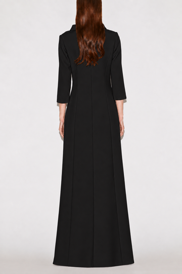 BRIANNA FULL LENGTH DRESS BLACK CREPE