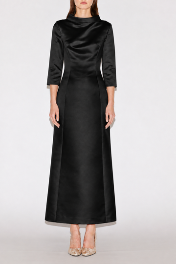 BRIANNA MIDI DRESS BLACK DOUCHESSE WITHOUT BEADING