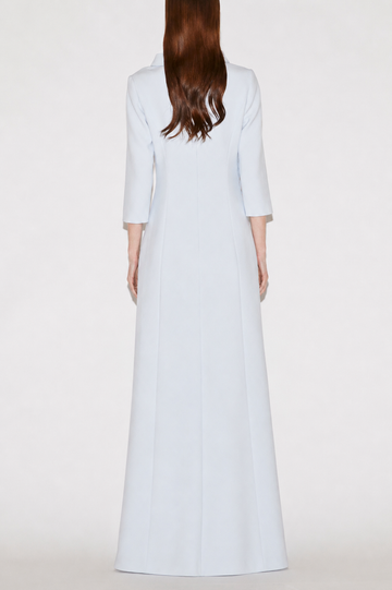 BRIANNA FULL LENGTH DRESS BLUE CREPE
