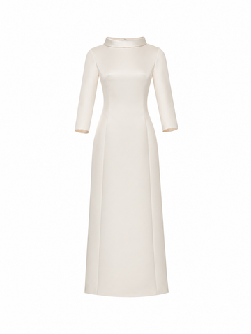 BRIANNA MIDI DRESS IVORY DOUCHESSE WITHOUT BEADING