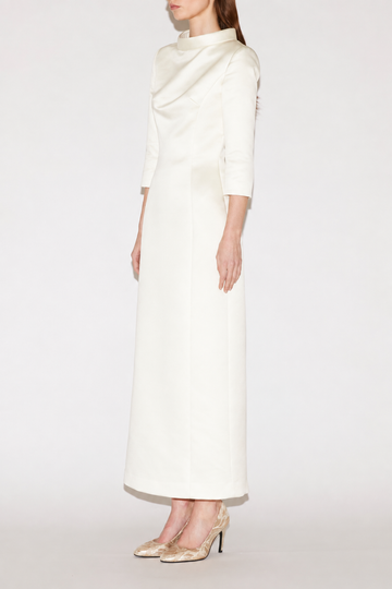 BRIANNA MIDI DRESS IVORY DOUCHESSE WITHOUT BEADING