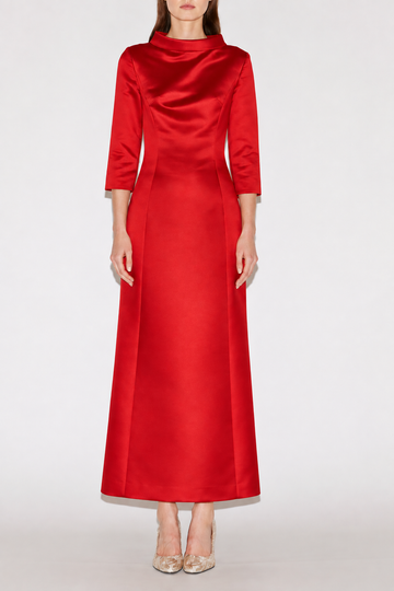 BRIANNA MIDI DRESS RED DOUCHESSE WITHOUT BEADING