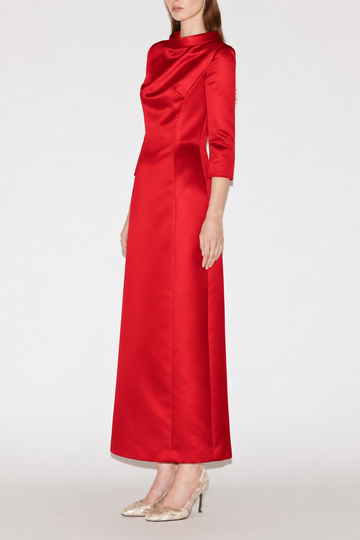 BRIANNA MIDI DRESS RED DOUCHESSE WITHOUT BEADING