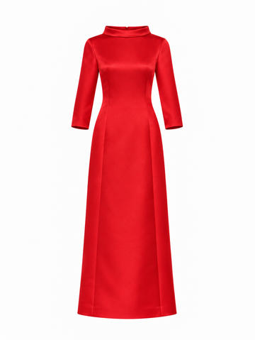 BRIANNA MIDI DRESS RED DOUCHESSE WITHOUT BEADING