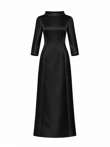 BRIANNA MIDI DRESS BLACK DOUCHESSE WITHOUT BEADING