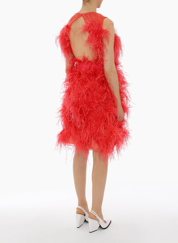 HALLE DRESS SUGAR CORAL ORGANZA