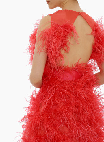 HALLE DRESS SUGAR CORAL ORGANZA