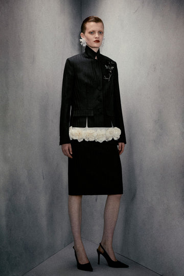 ISOBEL JACKET BLACK NOVELTY TAILORING *PRE-ORDER*