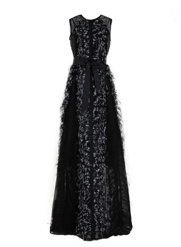 BEAU GOWN BLACK ORGANZA