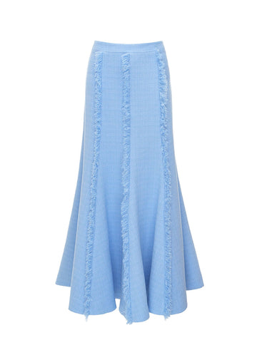 ELLEN MIDI SKIRT SKY BLUE LIGHTWEIGHT TWEED *PRE-ORDER*
