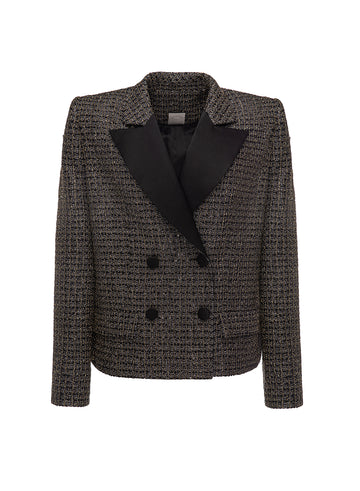 YVES JACKET BLACK GOLD LUREX TWEED