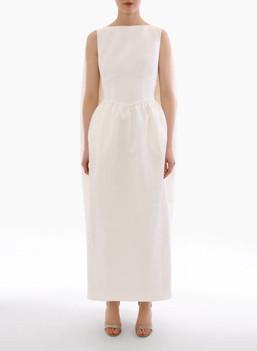 CLIO GOWN WHITE JACQUARD