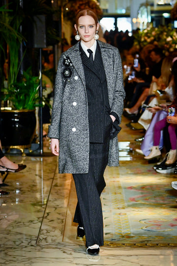 LUCIAN TROUSERS BLACK SILVER STRIPE TAILORING