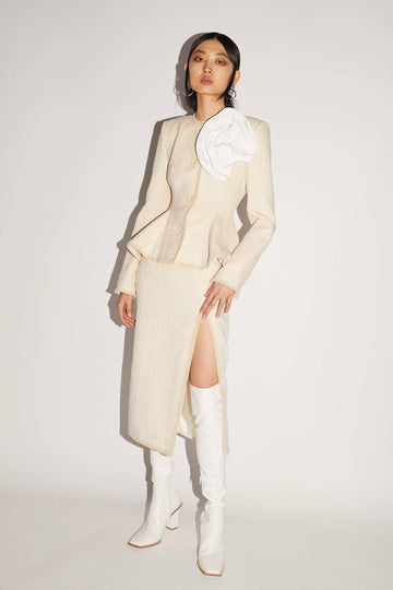 AGAR JACKET OFF WHITE TWEED