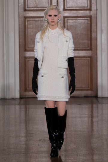 TABITHA JACKET WHITE KNIT BOUCLE
