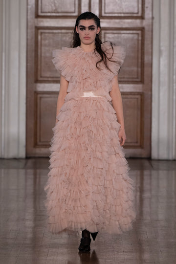 ANNALISE GOWN PEACH TULLE