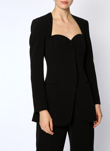KIM JACKET BLACK CREPE