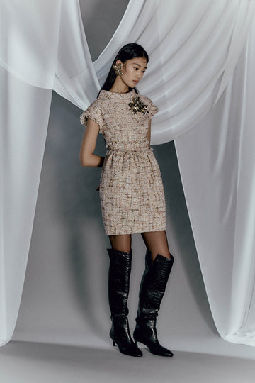 GRACE MINI DRESS MULTI TWEED