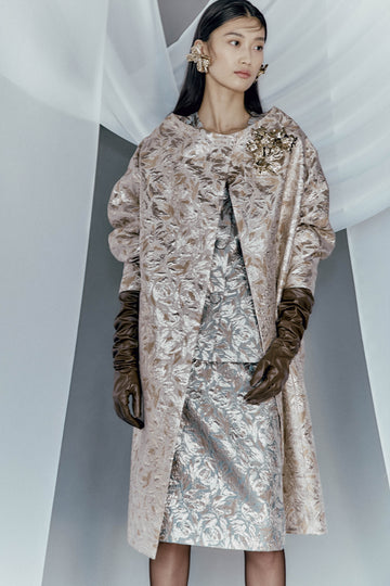 PIPPA COAT GOLD JACQUARD