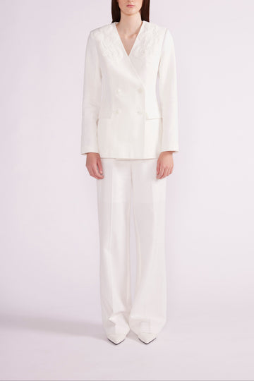 EMILIO TROUSERS WHITE LINEN - PRE-ORDER