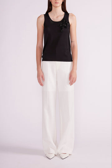 DOROTA TANK TOP BLACK SILK - PRE-ORDER