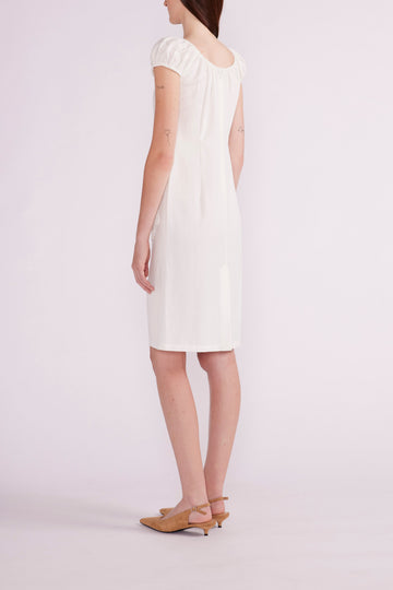 EILEEN MIDI DRESS WHITE LINEN - PRE-ORDER