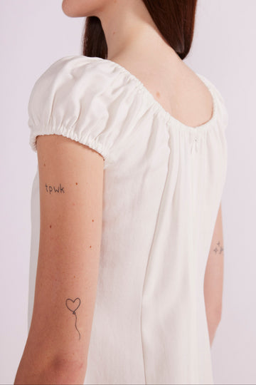 EILEEN MIDI DRESS WHITE LINEN - PRE-ORDER