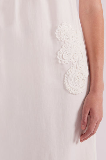 EILEEN MIDI DRESS WHITE LINEN - PRE-ORDER