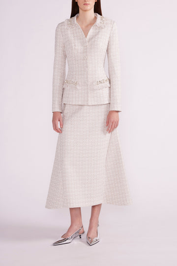 BRIDGET JACKET OFF WHITE EMBROIDERED TWEED - PRE-ORDER