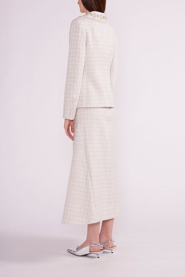 BRIDGET JACKET OFF WHITE EMBROIDERED TWEED - PRE-ORDER